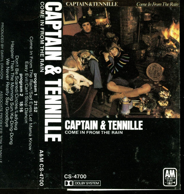 Captain And Tennille ‎– Come In From The Rain Cassette Tape