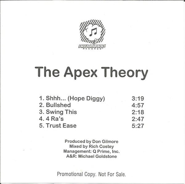 Apex Theory, The ‎– The Apex Theory CD PROMO (NEW COPY)
